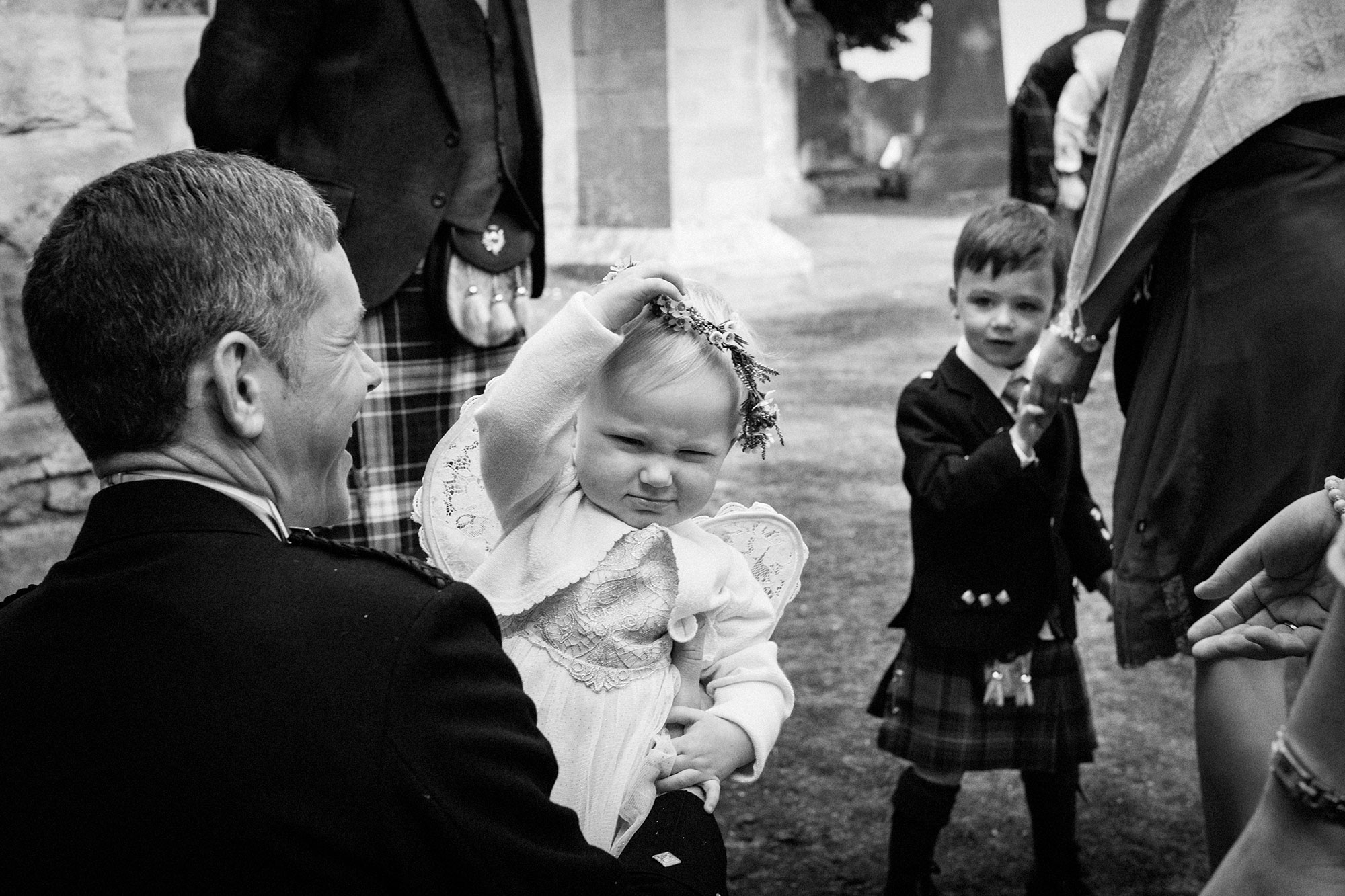 Kids at wedding East Lothian