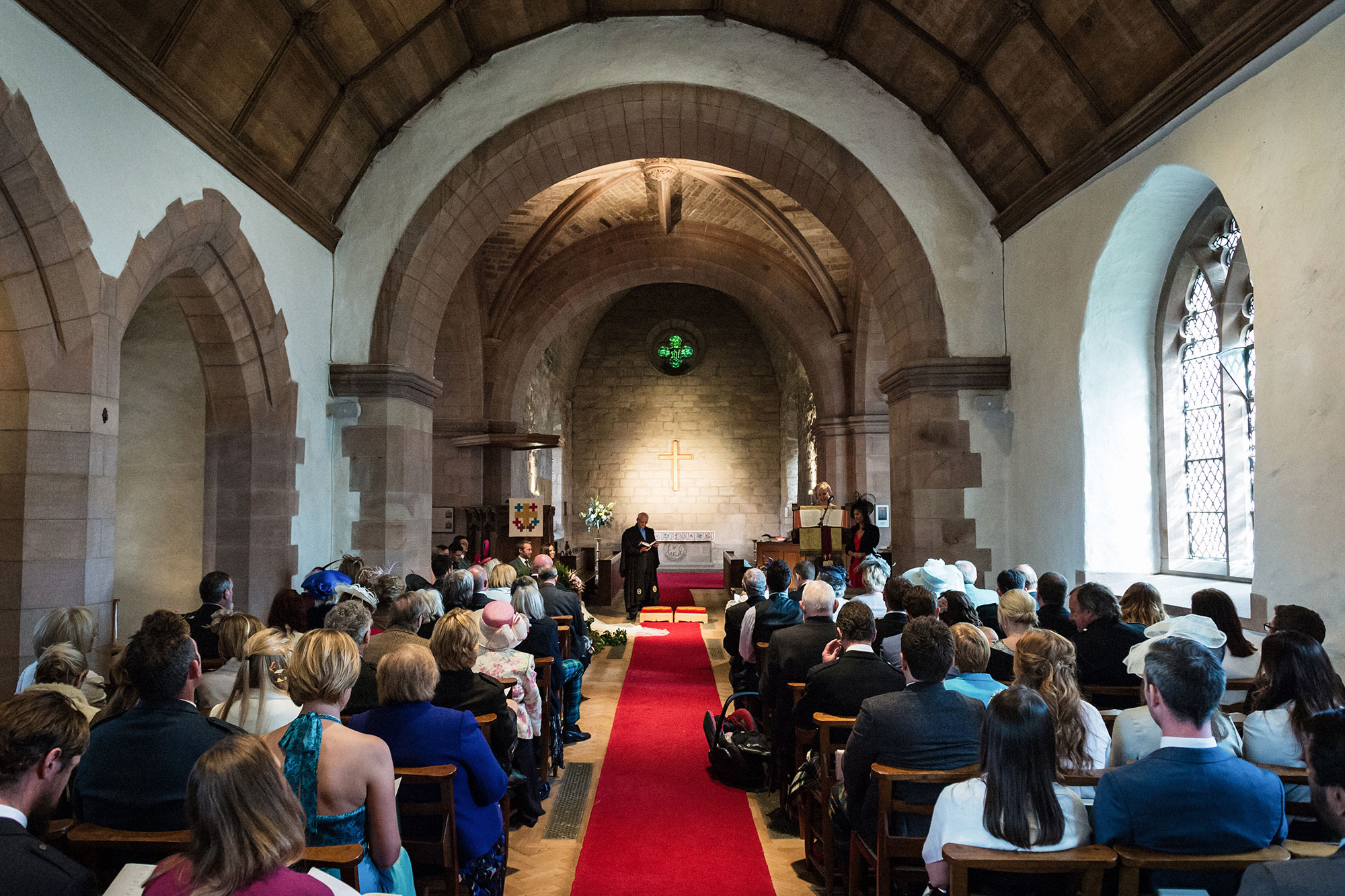 Inside church during wedding North Berwick