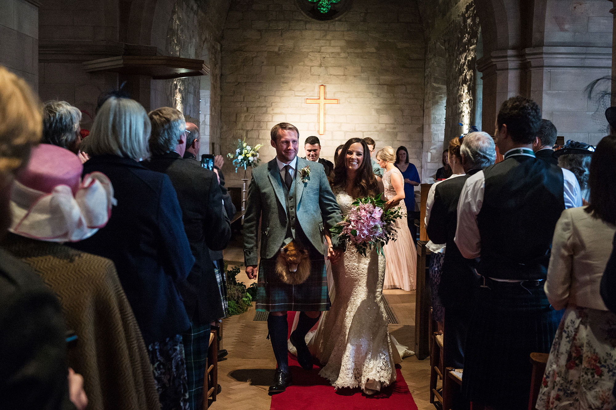 Leaving the church wedding North Berwick