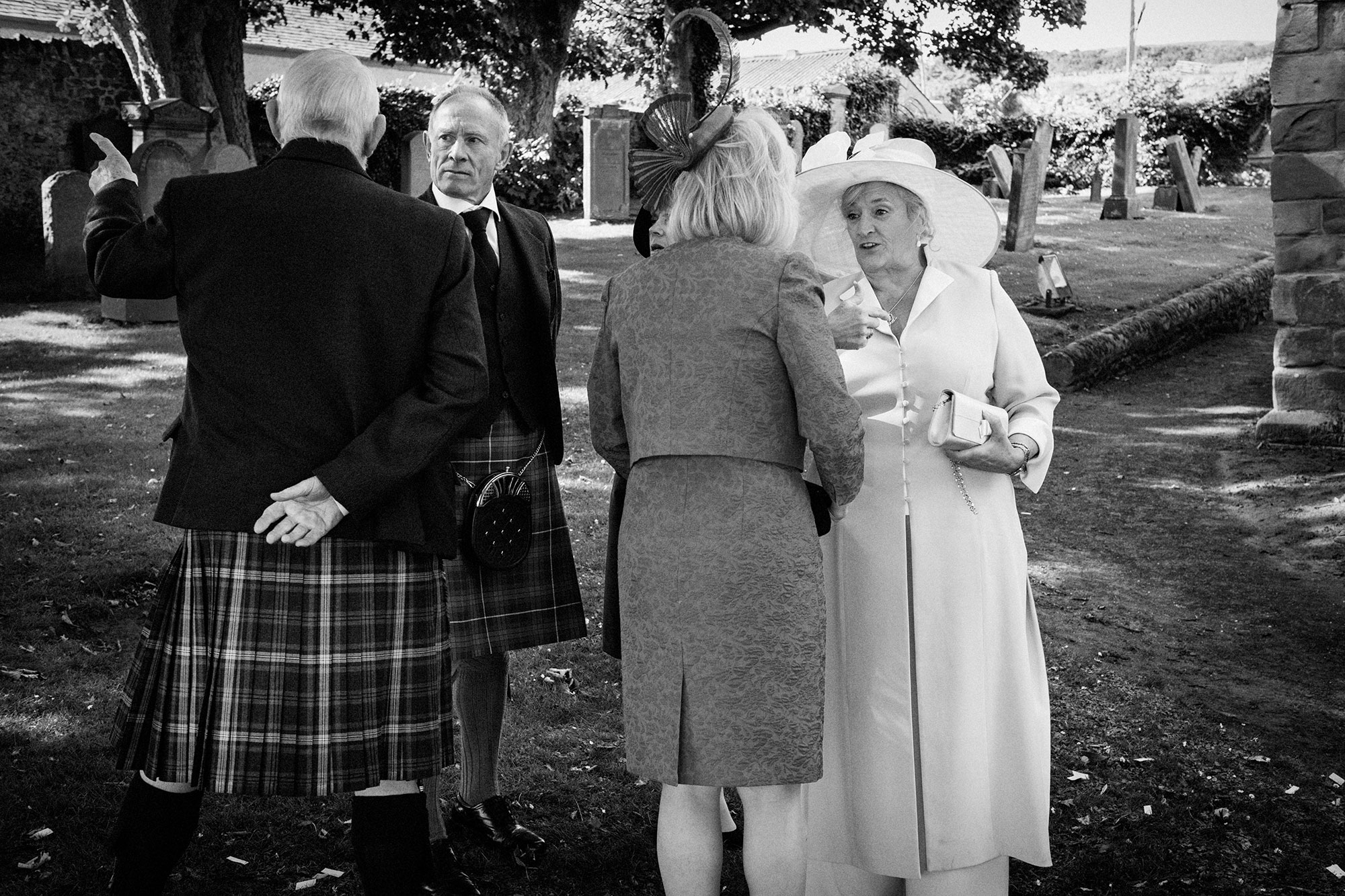Guests at wedding North Berwick