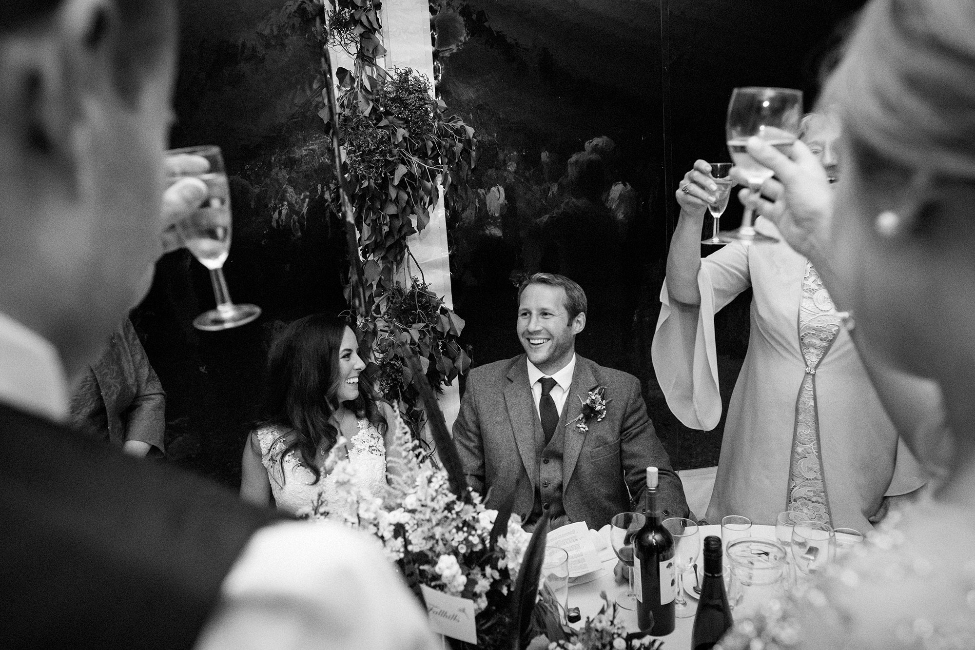 Speeches at wedding Fenton Tower