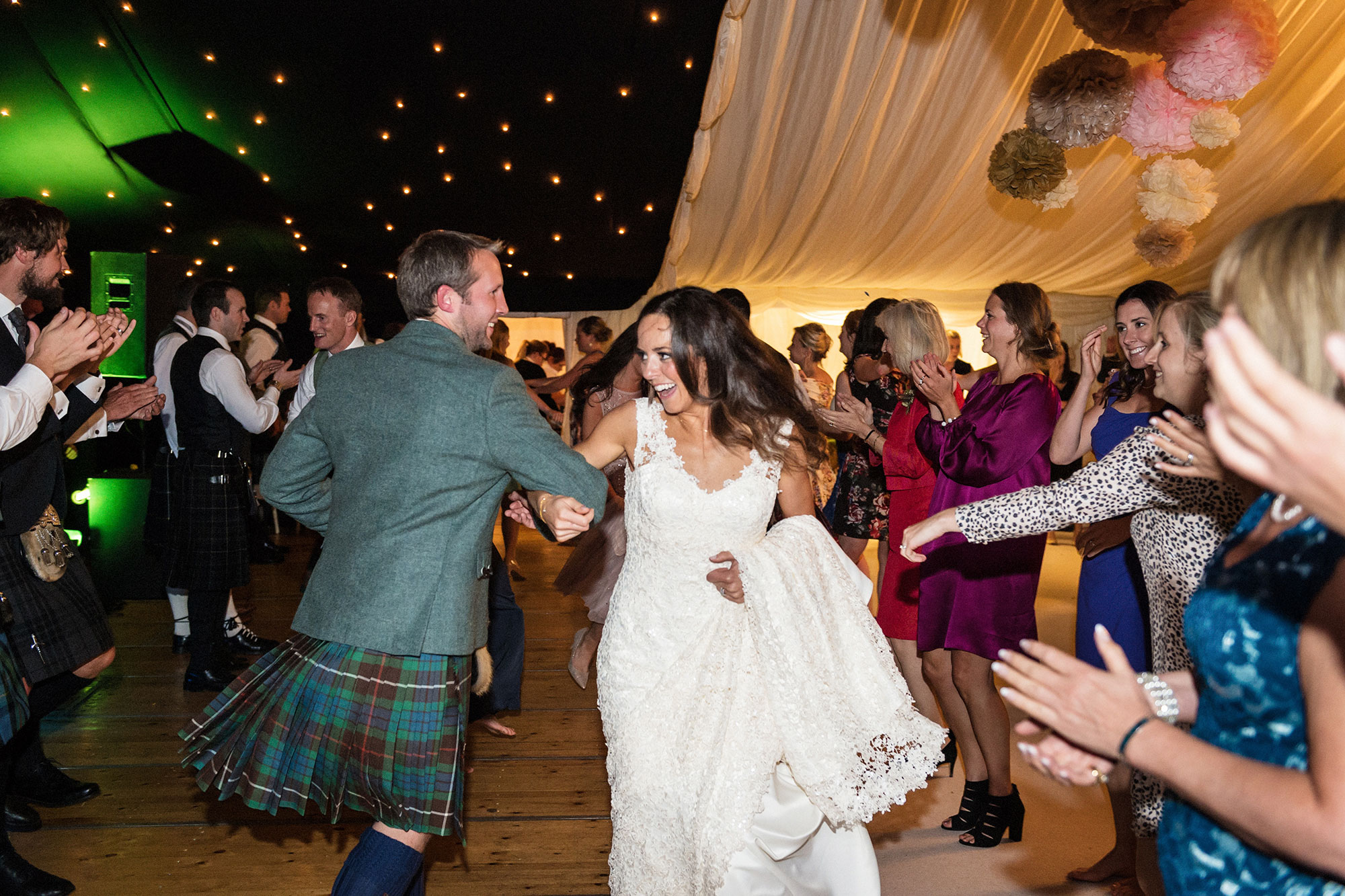 Dancing at wedding Fenton Tower