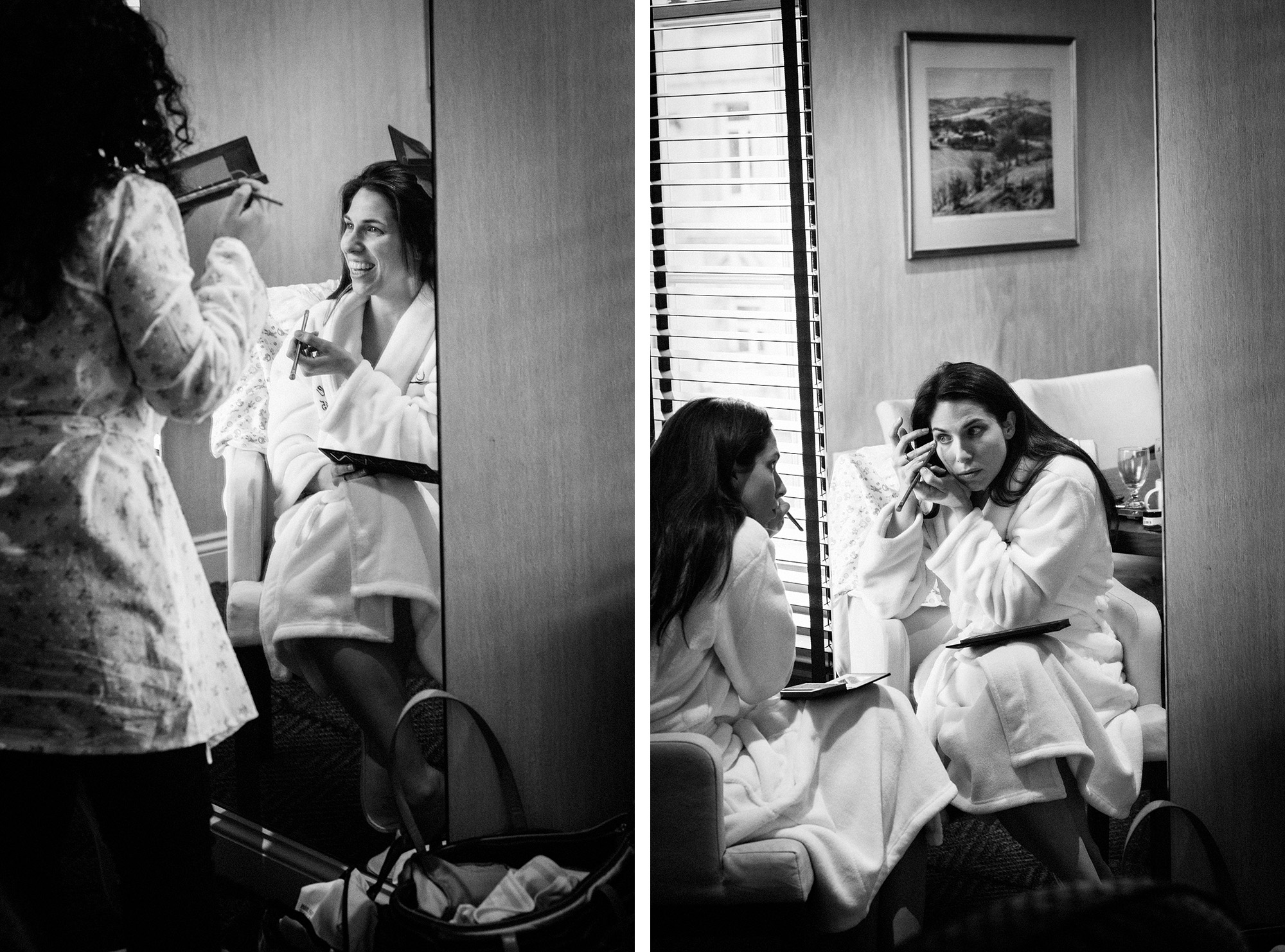 Bride getting ready Edinburgh wedding