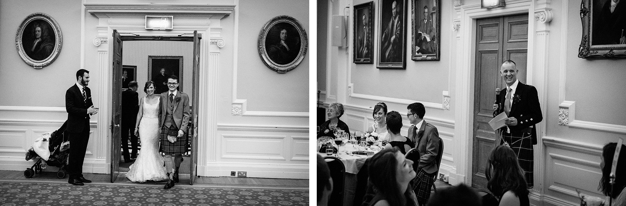 Speeches at Surgeons Hall Edinburgh wedding