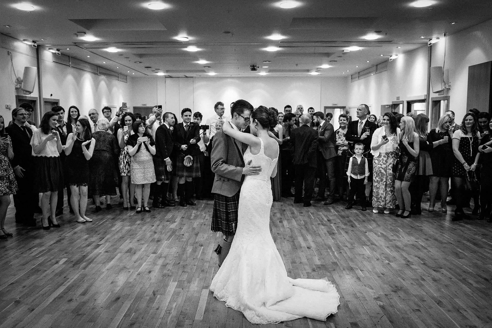 First dance at Surgeons Hall Edinburgh wedding