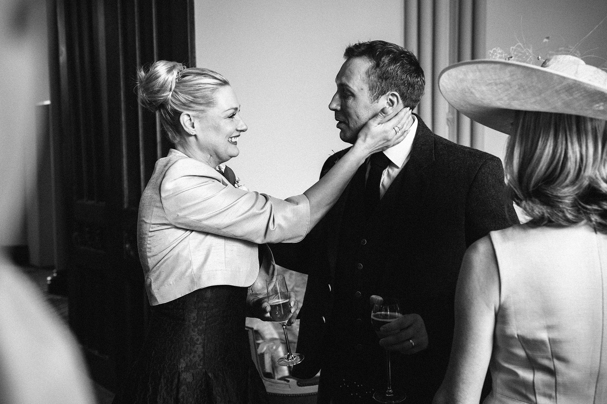 Groom with his mother Mar Hall Glasgow wedding