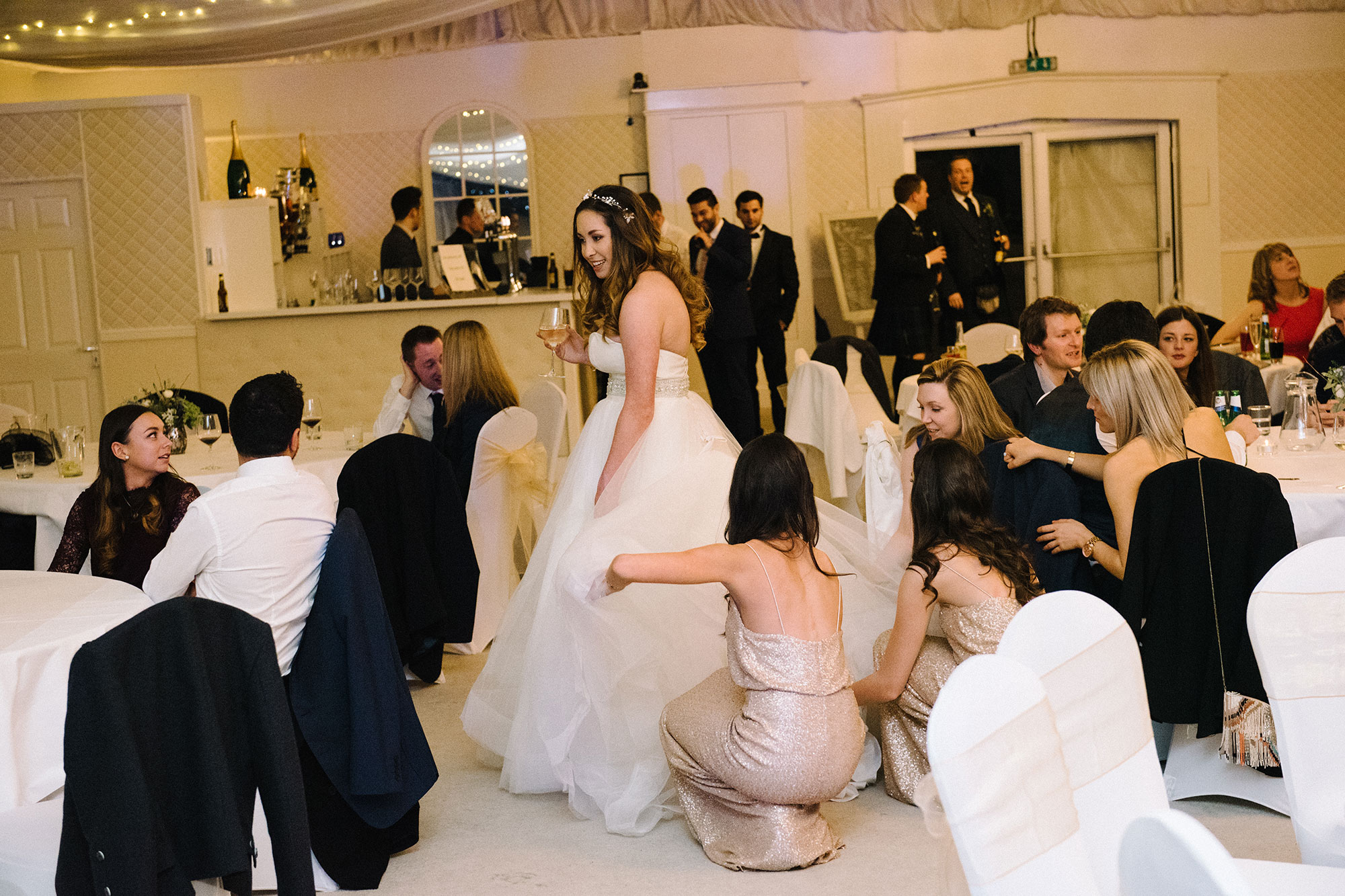 Bride at wedding Mar Hall Glasgow
