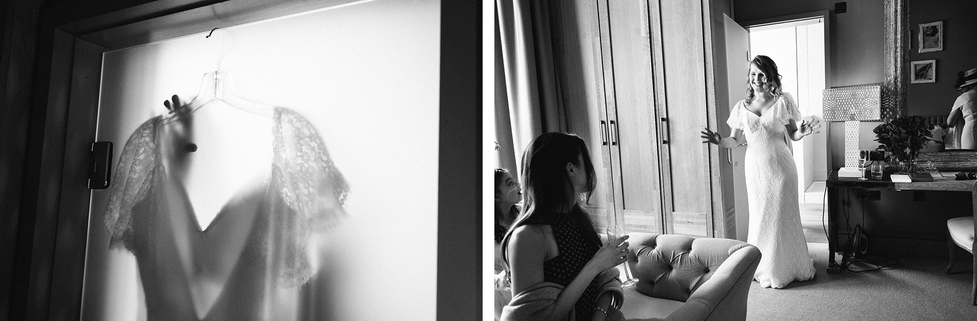 Getting ready before wedding Edinburgh