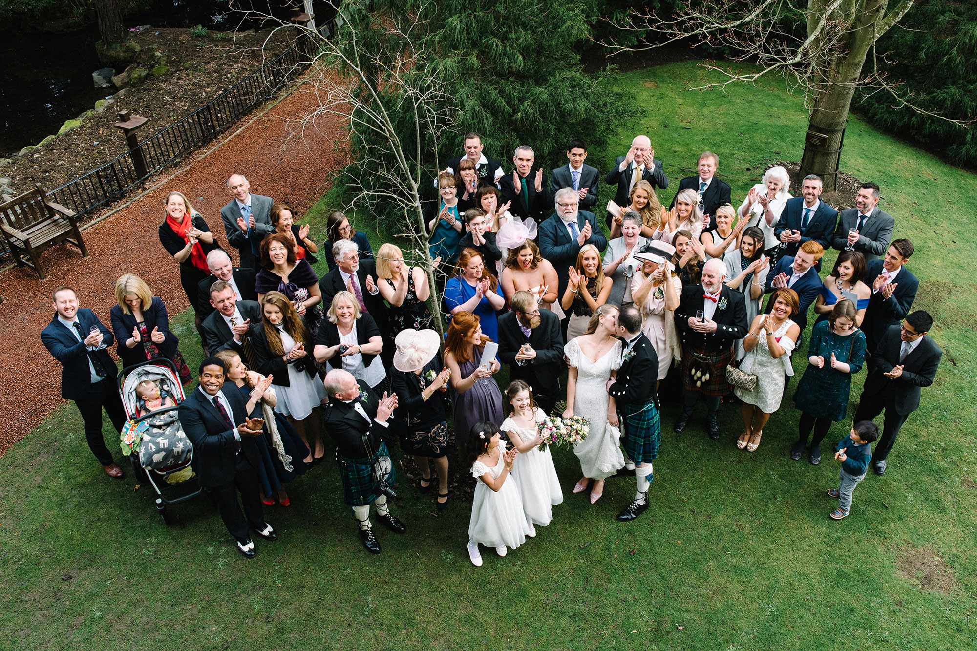 Group photo wedding Edinburgh