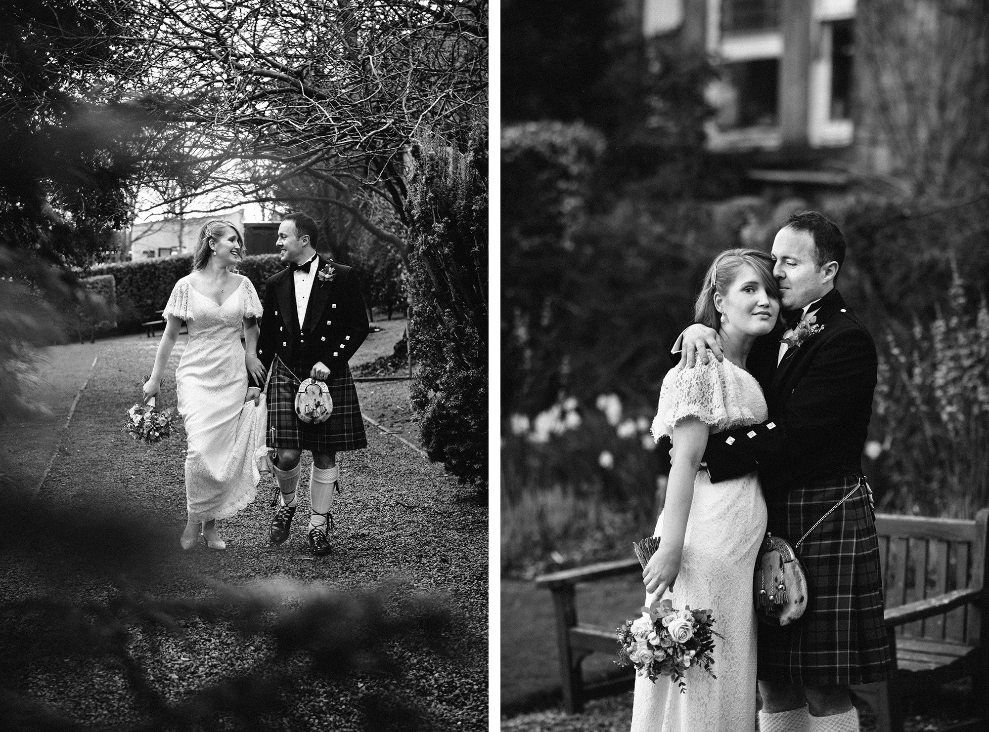 Wedding portrait Edinburgh Zoo