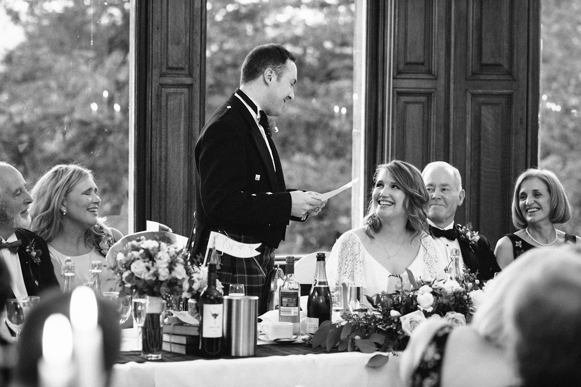 Bride and groom wedding Edinburgh