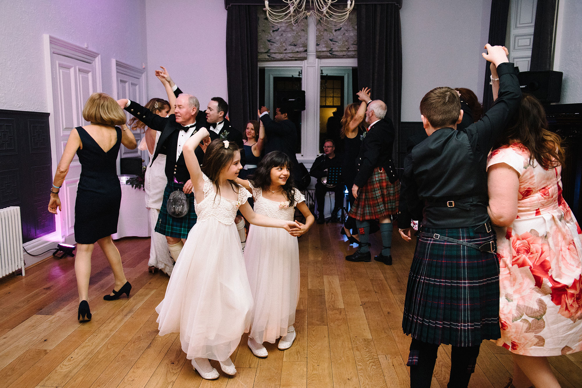 Evening reception wedding Edinburgh Zoo
