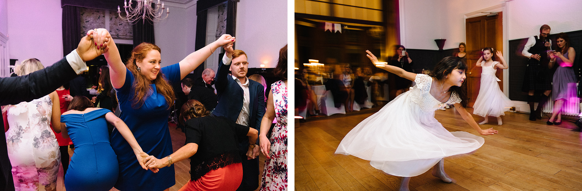 Dancing at wedding photographer Edinburgh