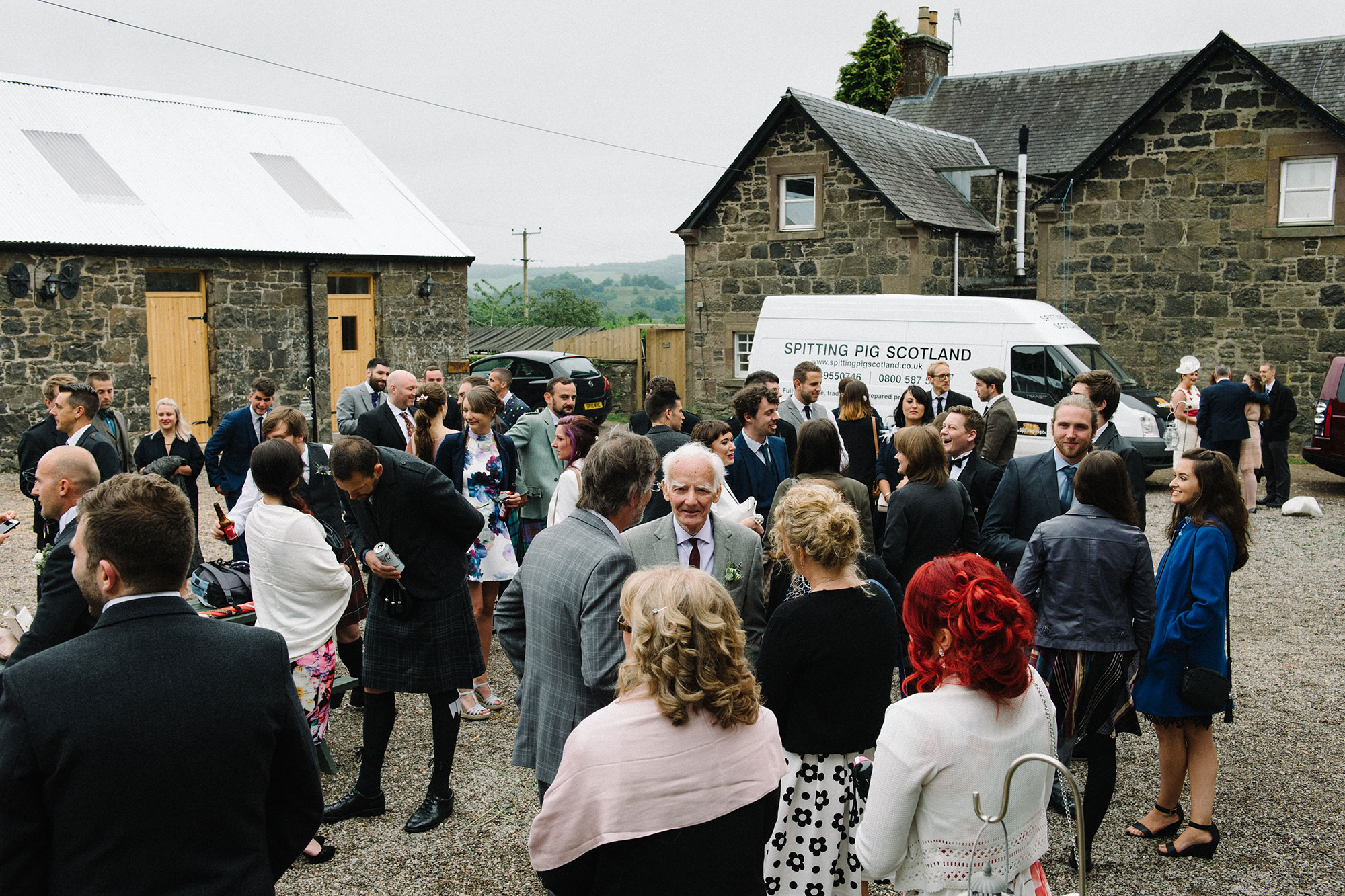 Wedding guests Comrie Croft Perth and Kinross