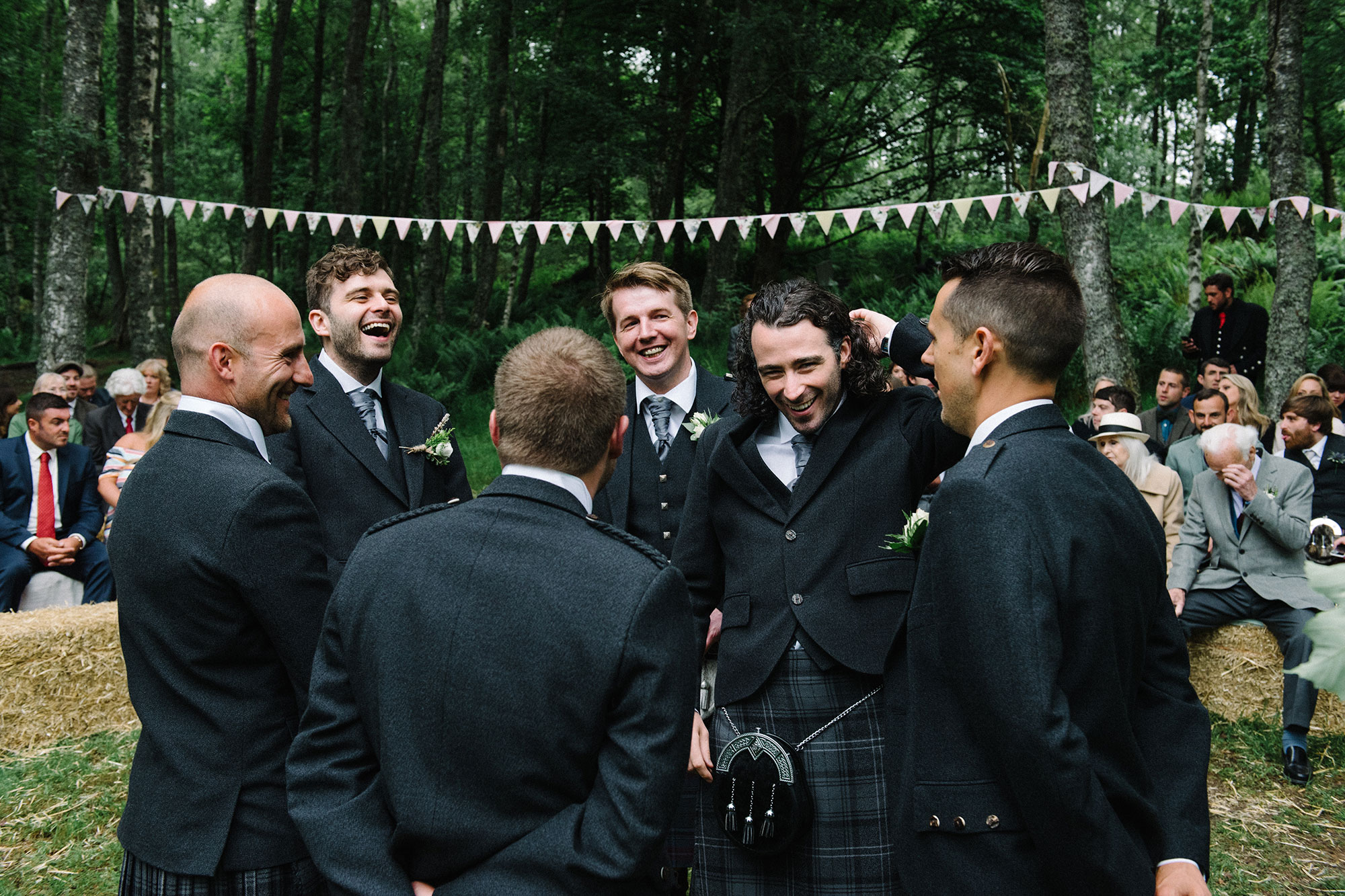 Groom before the wedding Comrie Croft Perth and Kinross