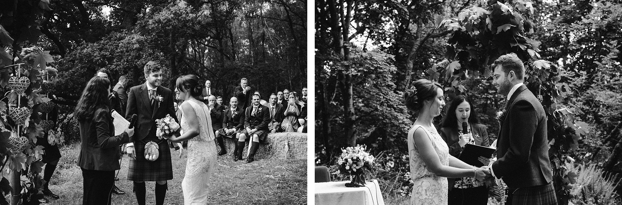 Wedding ceremony Comrie Croft Perth and Kinross