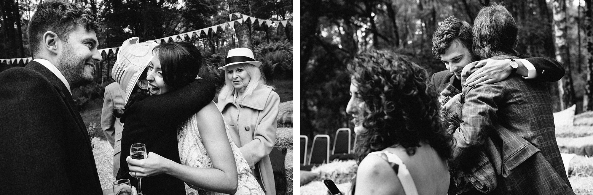 Guests at wedding Comrie Croft Perth and Kinross