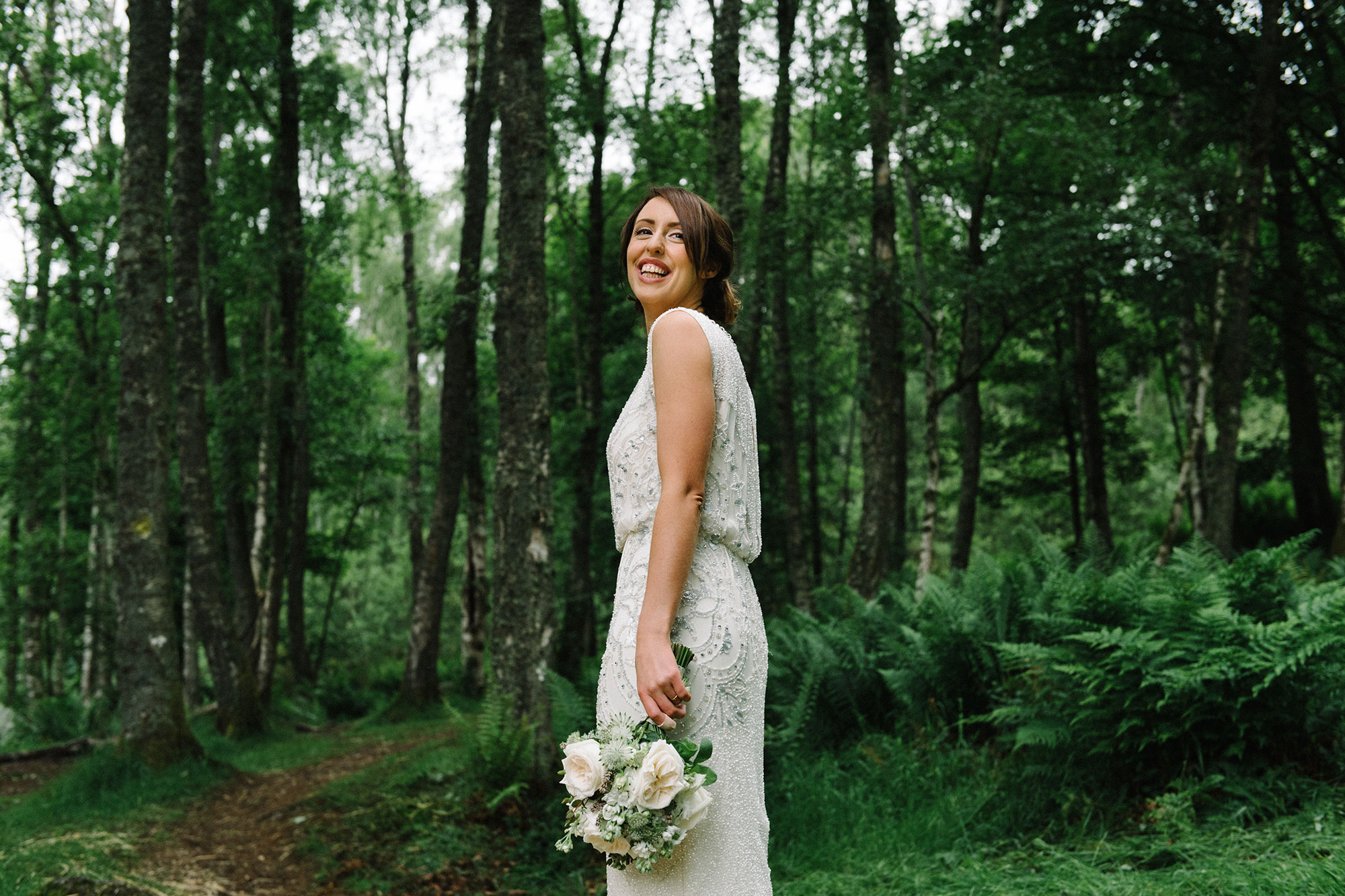 Bride at Comrie Croft Perth and Kinross wedding