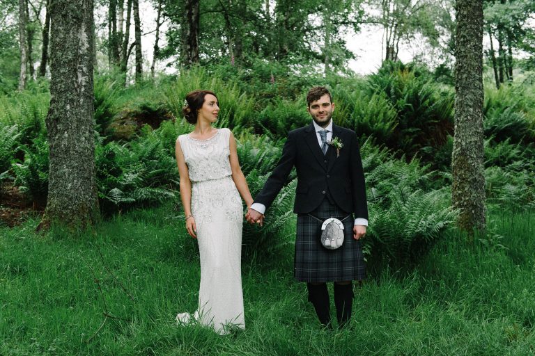Wedding portrait Comrie Croft Perth and Kinross