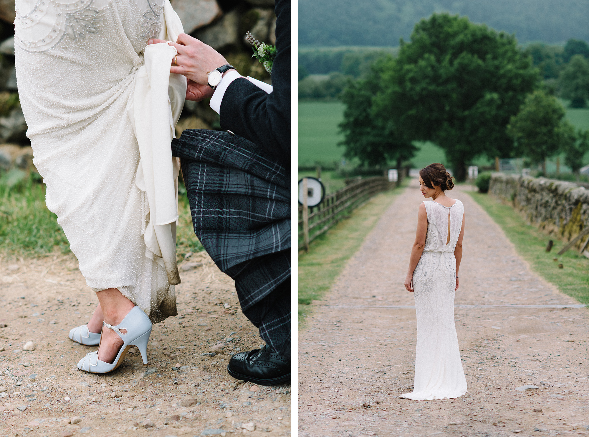 Bridal portrait Comrie Croft Perth and Kinross wedding